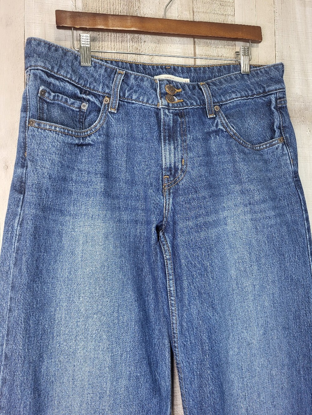 Levi's Superlow Wide Leg Blue Jeans. Ladies Size 31 - Picture 2 of 16